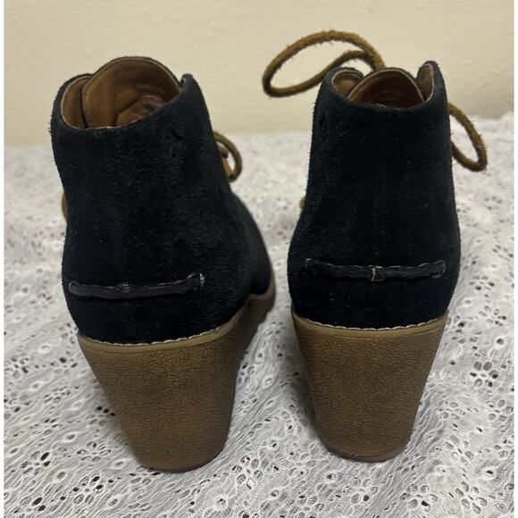 Sperry Stella Prow Black Suede Ankle Bootie, Women 8 M, Wedge Heel Leather - Picture 6 of 8